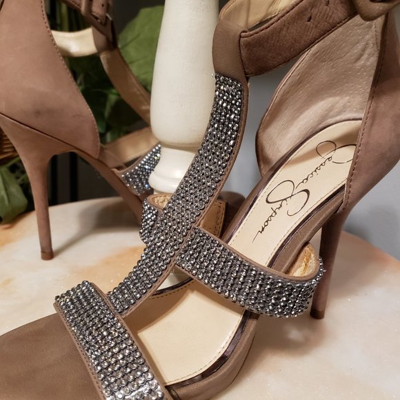 Jessica Simpson Barrera Jeweled T-Strap Sandals - Picture 4 of 11